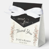 Süße Liebe Danke - Schwarz Geschenkschachtel (Vorderseite)