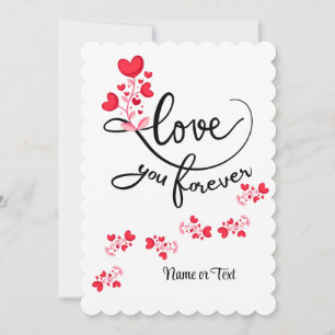 Süße Liebe Dich Für Immer Personalisieren Feiertagskarte