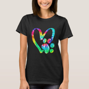 Süße Liebe Hundepfotenabdruck Tie Dye Hund Katzen T-Shirt