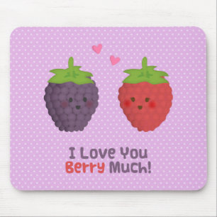 Süße Liebe, ich mag dich Beeren Viel Romantischer  Mousepad