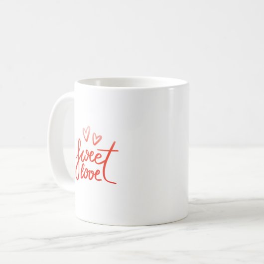süße Liebe Kaffeetasse (Vorderseite Links)