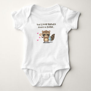 Süße Liebe Maskierter Bandit Waschbär für Babys Baby Strampler
