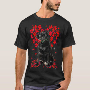Süße Liebe Mops Hund Valentinstag Haustier Hunde L T-Shirt