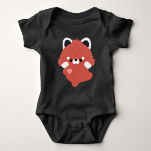Süße Liebe Roter Panda Baby Strampler