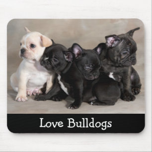 Süße Liebes Bulldoggen Welpen Mäuseunterlage Mousepad