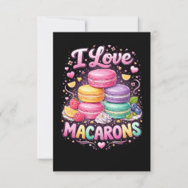Süße Liebes-Macarons Dankeskarte