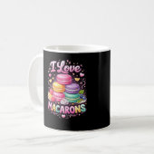Süße Liebes-Macarons Kaffeetasse (Vorderseite Links)