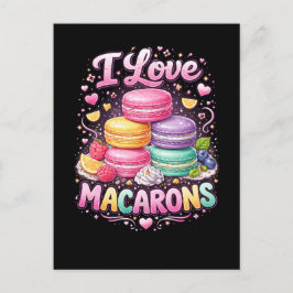Süße Liebes-Macarons Postkarte