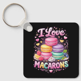 Süße Liebes-Macarons Schlüsselanhänger