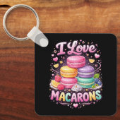Süße Liebes-Macarons Schlüsselanhänger (Vorderseite)