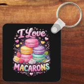 Süße Liebes-Macarons Schlüsselanhänger (Rückseite)