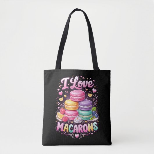 Süße Liebes-Macarons Tasche (Vorderseite)
