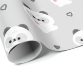 Süße Liebes-Panda Geschenkpapier (Rolleneckpunkt)