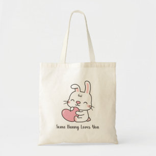 Süße Liebeserklärung, ein Hase liebt dich Pun Tragetasche