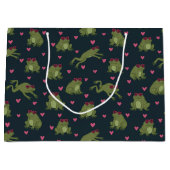 Süße Liebesfrösche Große Geschenktasche Geschenktüte (Vorderseite)