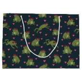 Süße Liebesfrösche Große Geschenktasche Geschenktüte (Rückseite)