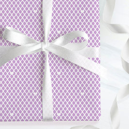 Süße Liebesherzen Gittergeflecht Schönes Lila Geschenkpapier