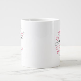 Süße Liebesherzen und Sterne Spezial Jumbo-Tasse