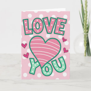 Süße Liebeskarte zum Valentinstag Karte