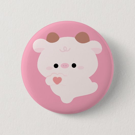 Süße Liebeskuh Button (Vorderseite)