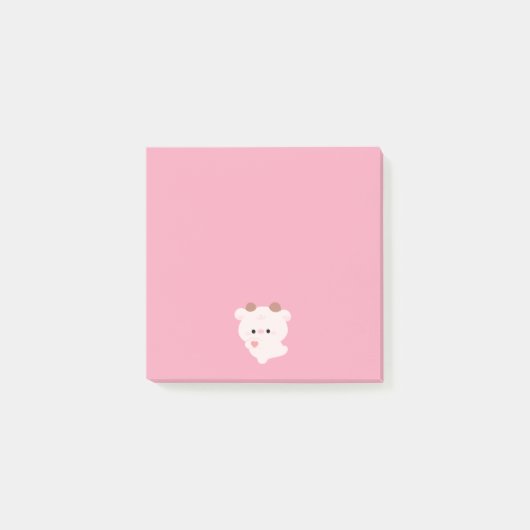 Süße Liebeskuh Post-it Klebezettel (Vorderseite)