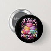 Süße Liebesmakronen Button (Vorne & Hinten)