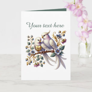 Süße Liebesvögel Hochzeit Text hinzufügen  Karte