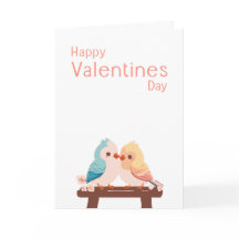 Süße Liebesvögel Valentinstagskarte