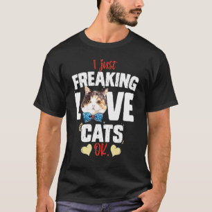Süße Liebhaber-Katzengeschenk Ich liebe Katzen ein T-Shirt