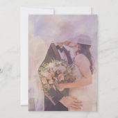 Süße Lila Blumenzehen speichern die Datumskarte Einladung (Rückseite)