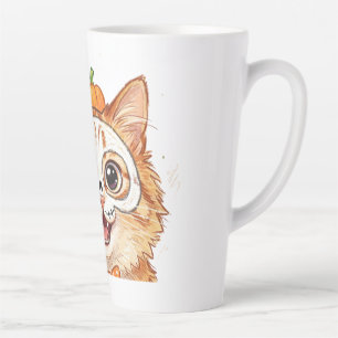 Süße lila Fledermaus Halloween Buntstift-Illustrat Milchtasse