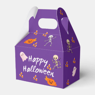 Süße lila Happy Halloween-Geschenkbox Geschenkschachtel