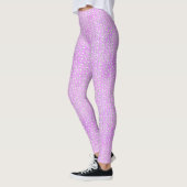 Süße lila Katzen verspieltes Muster Leggings (Links)