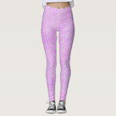 Süße lila Katzen verspieltes Muster Leggings (Vorderseite)