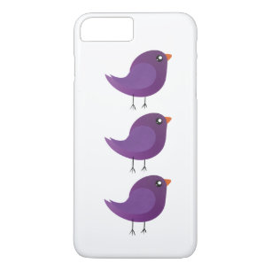Süße lila kleine Vogelillustration Case-Mate iPhone Hülle