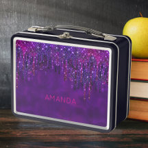 Süße lila Kunst-Glitter-Tropfen individuell