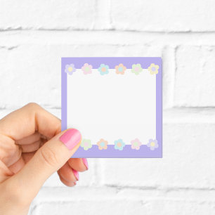 Süße lila Pastellblumen Post-it Klebezettel