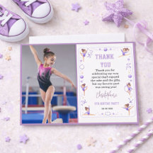 Süße lila rhythmische Sportgymnastik-Geburtstagsfe