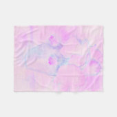 Süße lila, rosa Blumen Fleece-Decke Fleecedecke (Vorderseite (Horizontal))
