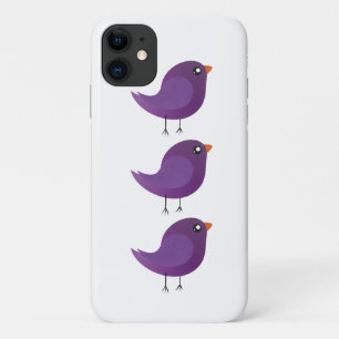 Süße lila Vogelillustration Case-Mate iPhone Hülle
