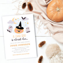 Süße Little Boo Halloween-Baby-Shower-Einladung