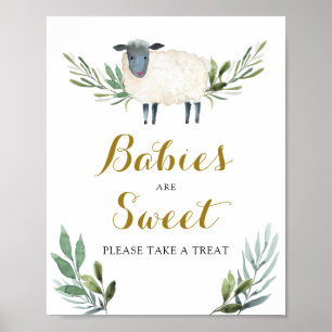 Süße Little Lamb Grüne Babies sind süß Poster