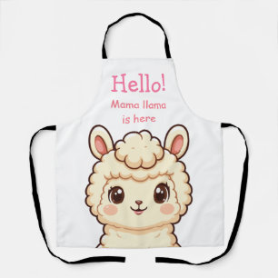 Süße Llama-Illustration Design Schürze