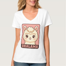 Süße Llama-Illustration T-Shirt-Design