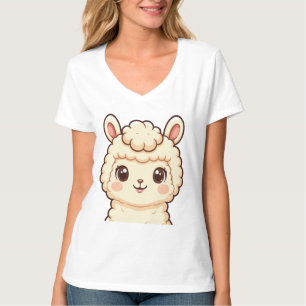 Süße Llama-Illustration T-Shirt-Design T-Shirt