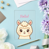 Süße Llama-Illustrationsdesign Acryleinladungen (In Situ (Hochzeit))