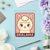 Süße Llama-Illustrationsdesign Acryleinladungen (In Situ (Hochzeit))