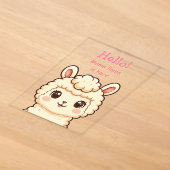 Süße Llama-Illustrationsdesign Acryleinladungen (Ablage )