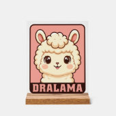 Süße Llama-Illustrationsdesign Acrylschild (Vorderseite)