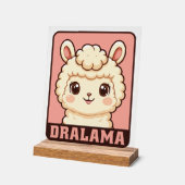 Süße Llama-Illustrationsdesign Acrylschild (Winkel)